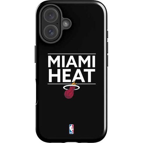 NBA Miami Heat Standard - Black iPhone 16 Impact Case