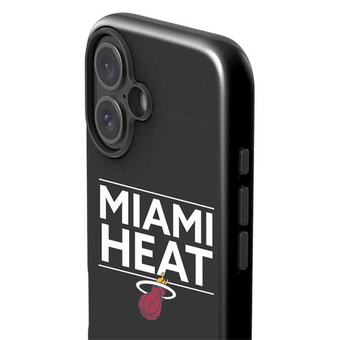 NBA Miami Heat Standard - Black iPhone 16 Impact Case