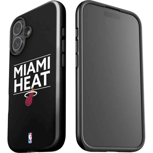 NBA Miami Heat Standard - Black iPhone 16 Impact Case