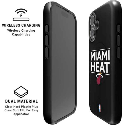 NBA Miami Heat Standard - Black iPhone 16 Magsafe Impact Case