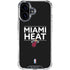 NBA Miami Heat Standard - Black iPhone 16 Plus Clear Case
