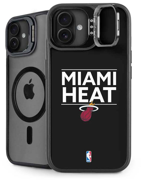 NBA Miami Heat Standard - Black iPhone 16 Plus Kickstand Case