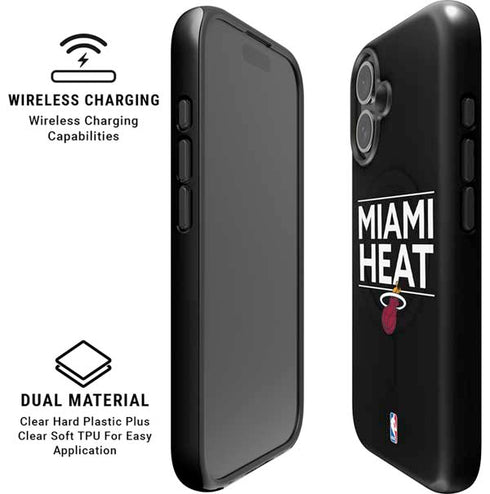 NBA Miami Heat Standard - Black iPhone 16 Plus Magsafe Impact Case