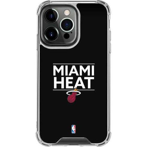NBA Miami Heat Standard - Black iPhone 16 Pro Clear Case