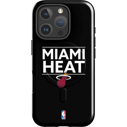 NBA Miami Heat Standard - Black iPhone 16 Pro Magsafe Impact Case