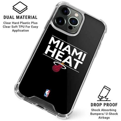 NBA Miami Heat Standard - Black iPhone 16 Pro Max Clear Case