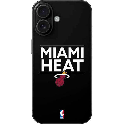NBA Miami Heat Standard - Black iPhone 16 Skin