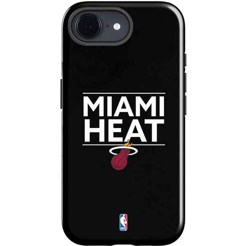 NBA Miami Heat Standard - Black iPhone 16e Impact Case