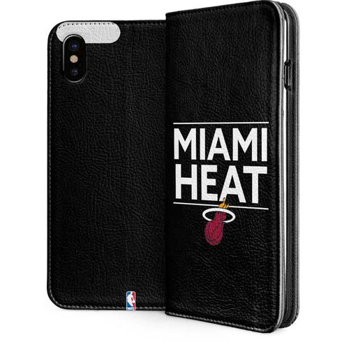 NBA Miami Heat Standard - Black iPhone 8 Folio Case