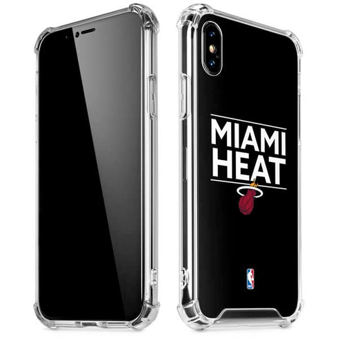 NBA Miami Heat Standard - Black iPhone X/XS Clear Case