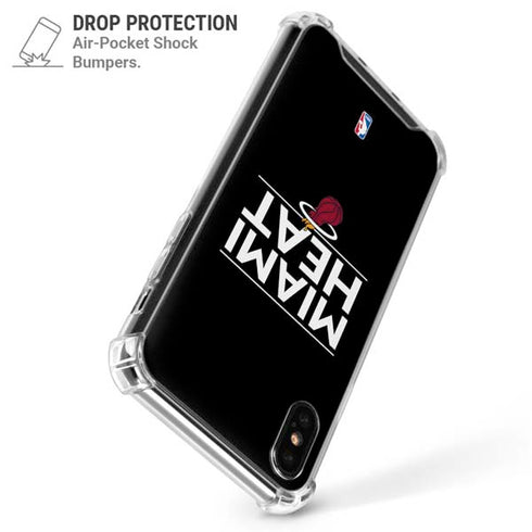 NBA Miami Heat Standard - Black iPhone X/XS Clear Case