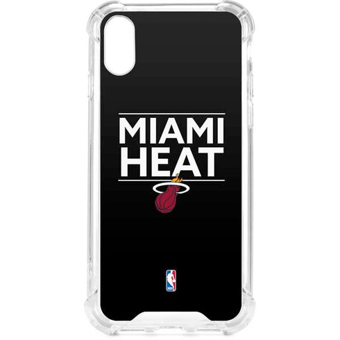 NBA Miami Heat Standard - Black iPhone XS Clear Case