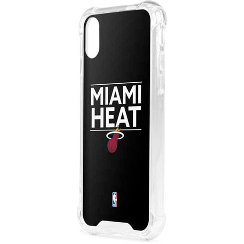NBA Miami Heat Standard - Black iPhone XS Clear Case