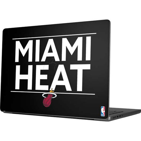 NBA Miami Heat Standard - Black Apple MacBook Pro 14-inch Skin
