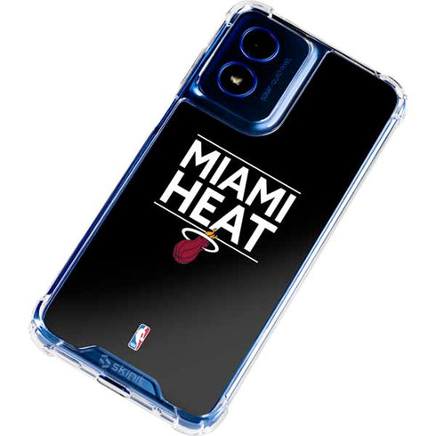 NBA Miami Heat Standard - Black Moto G 5G (2024) Clear Case