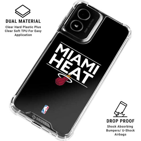 NBA Miami Heat Standard - Black Moto G Power 5G (2024) Clear Case