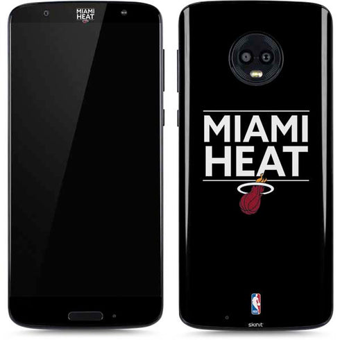 NBA Miami Heat Standard - Black Moto G6 Skin