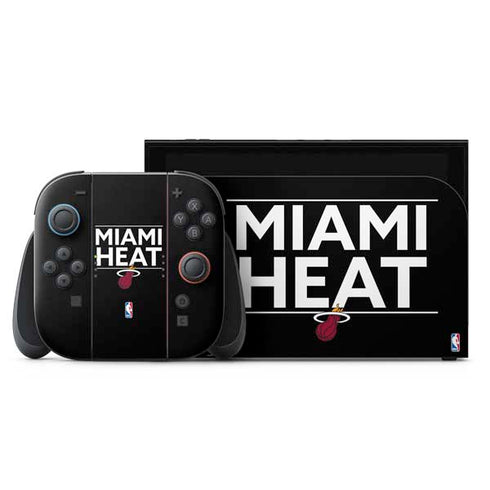 NBA Miami Heat Standard - Black Nintendo Switch 2 (2025) with Joy-Con Skin