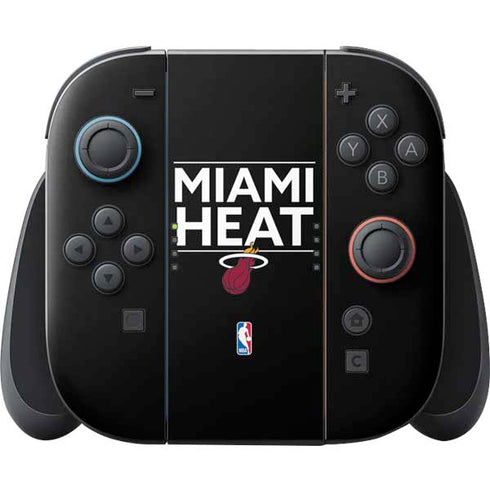 NBA Miami Heat Standard - Black Nintendo Switch 2 (2025) Joy-Con Controller Skin