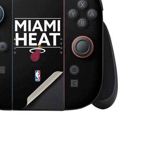NBA Miami Heat Standard - Black Nintendo Switch 2 (2025) Joy-Con Controller Skin