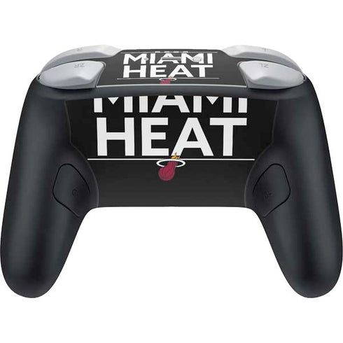 NBA Miami Heat Standard - Black Nintendo Switch 2 (2025) Pro Controller Skin