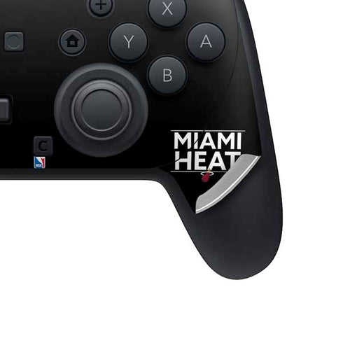 NBA Miami Heat Standard - Black Nintendo Switch 2 (2025) Pro Controller Skin