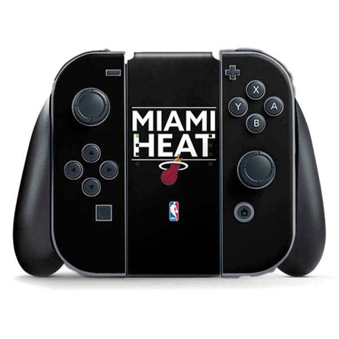 NBA Miami Heat Standard - Black Nintendo Switch (2017-2021) Joy-Con Controller Skin