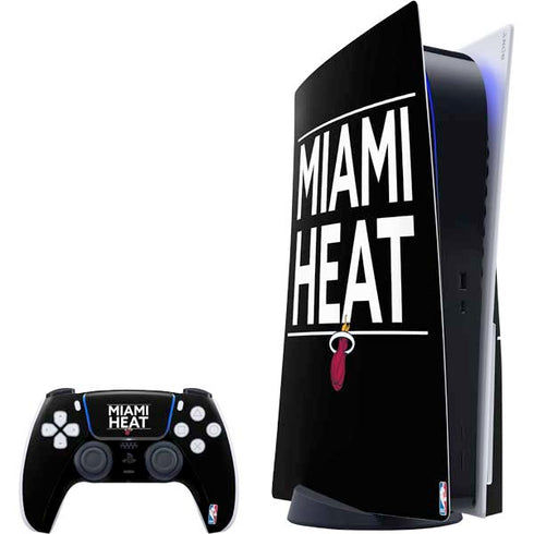NBA Miami Heat Standard - Black PlayStation PS5 Skins