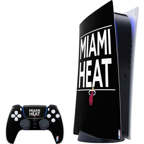 NBA Miami Heat Standard - Black PlayStation PS5 Skins
