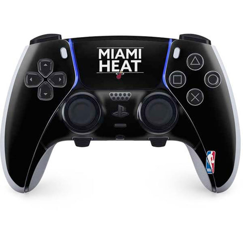 NBA Miami Heat Standard - Black PS5 DualSense Edge Pro Controller Skin