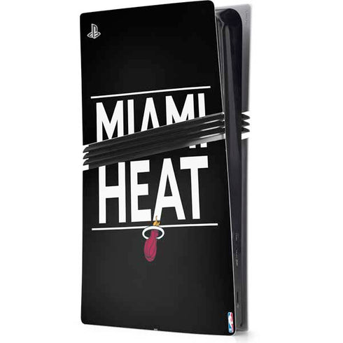 NBA Miami Heat Standard - Black PS5 Pro Console Skin