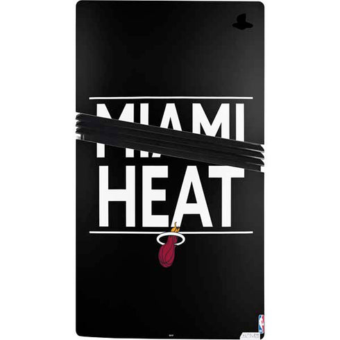 NBA Miami Heat Standard - Black PS5 Pro Console Skin