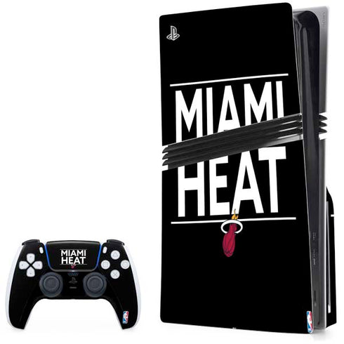 NBA Miami Heat Standard - Black PS5 Pro Disk Bundle Skin