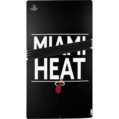 NBA Miami Heat Standard - Black PS5 Pro Disk Console Skin