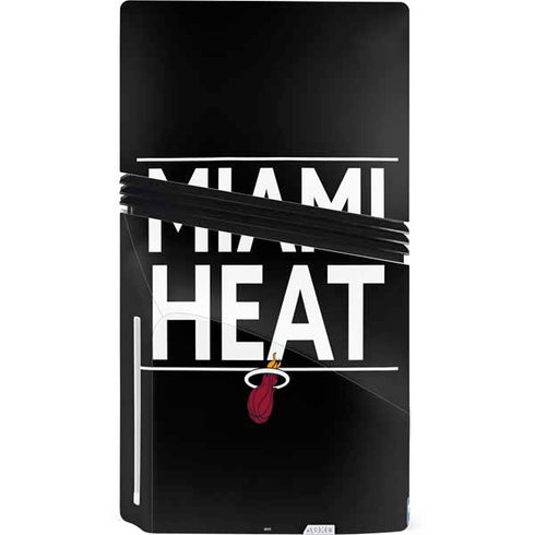 NBA Miami Heat Standard - Black PS5 Pro Disk Console Skin