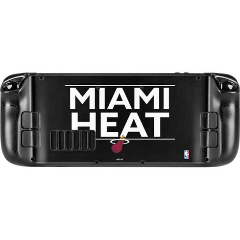 NBA Miami Heat Standard - Black Steam Deck Handheld Gaming Computer Skin