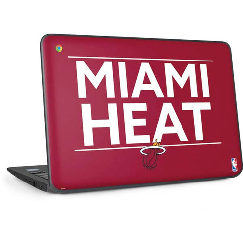 NBA Miami Heat Standard - Red HP Chromebook Skin