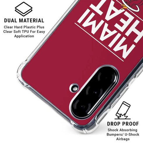 NBA Miami Heat Standard - Red Galaxy A36 5G Clear Case