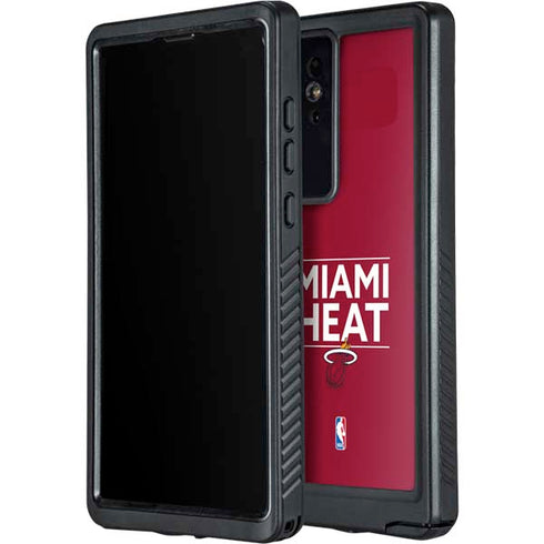 NBA Miami Heat Standard - Red Galaxy S24 Ultra Waterproof Case