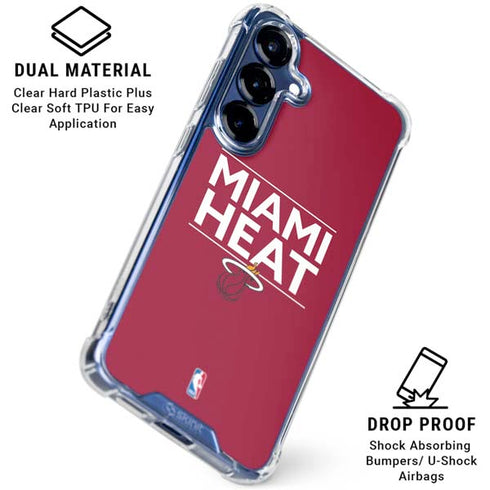 NBA Miami Heat Standard - Red Galaxy S25 Clear Case