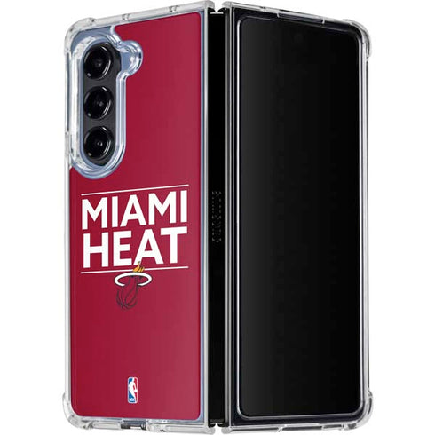 NBA Miami Heat Standard - Red Galaxy Z Fold5 5G Clear Case