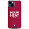 NBA Miami Heat Standard - Red iPhone 15 Clear Case
