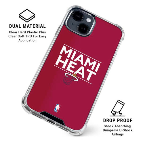 NBA Miami Heat Standard - Red iPhone 15 Clear Case