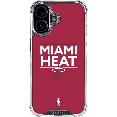 NBA Miami Heat Standard - Red iPhone 16 Clear Case