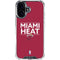 NBA Miami Heat Standard - Red iPhone 16 Clear Case