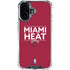 NBA Miami Heat Standard - Red iPhone 16 Clear Case