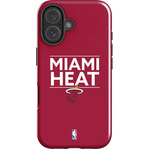 NBA Miami Heat Standard - Red iPhone 16 Impact Case