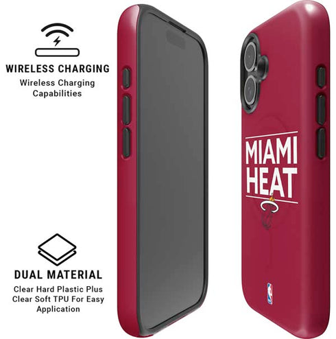 NBA Miami Heat Standard - Red iPhone 16 Magsafe Impact Case