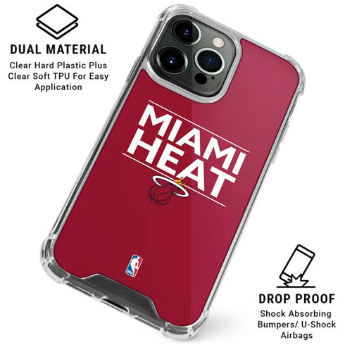 NBA Miami Heat Standard - Red iPhone 16 Pro Clear Case