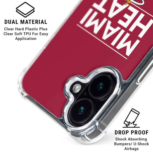 NBA Miami Heat Standard - Red iPhone 17 Clear Case